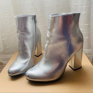 Silver booties